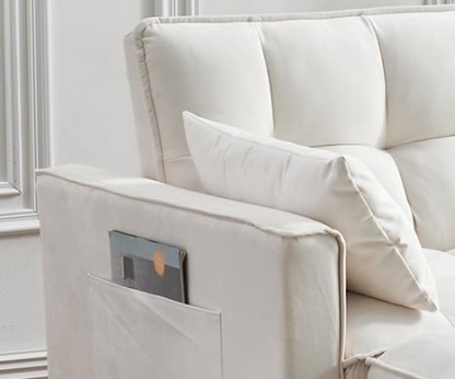 🛋3-in-1-Sofabett aus Samt