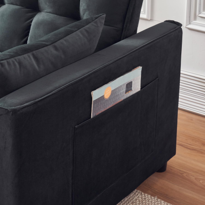 🛋3-in-1-Sofabett aus Samt