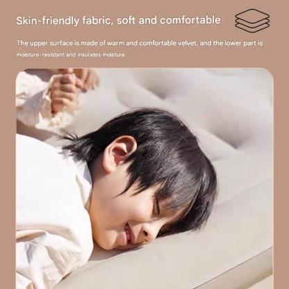💨Double inflatable bed with built-in air pump for one-touch inflation and deflation, supports up to 300kg, measures 200x150x40cm.