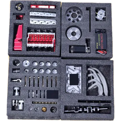 🛞CISON Gasoline OHV V8 Small-block Engine Model Kits 4-Stroke 44cc Water-Cooled 1/6