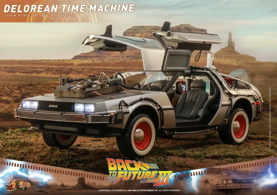 🚘Movie Masterpiece Back to the Future PART3 Delorean Time Machine 1/6 Scale Model