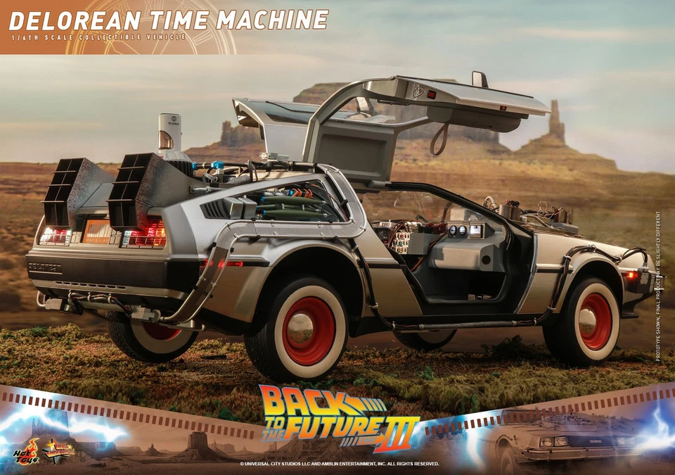 🚘Movie Masterpiece Back to the Future PART3 Delorean Time Machine 1/6 Scale Model