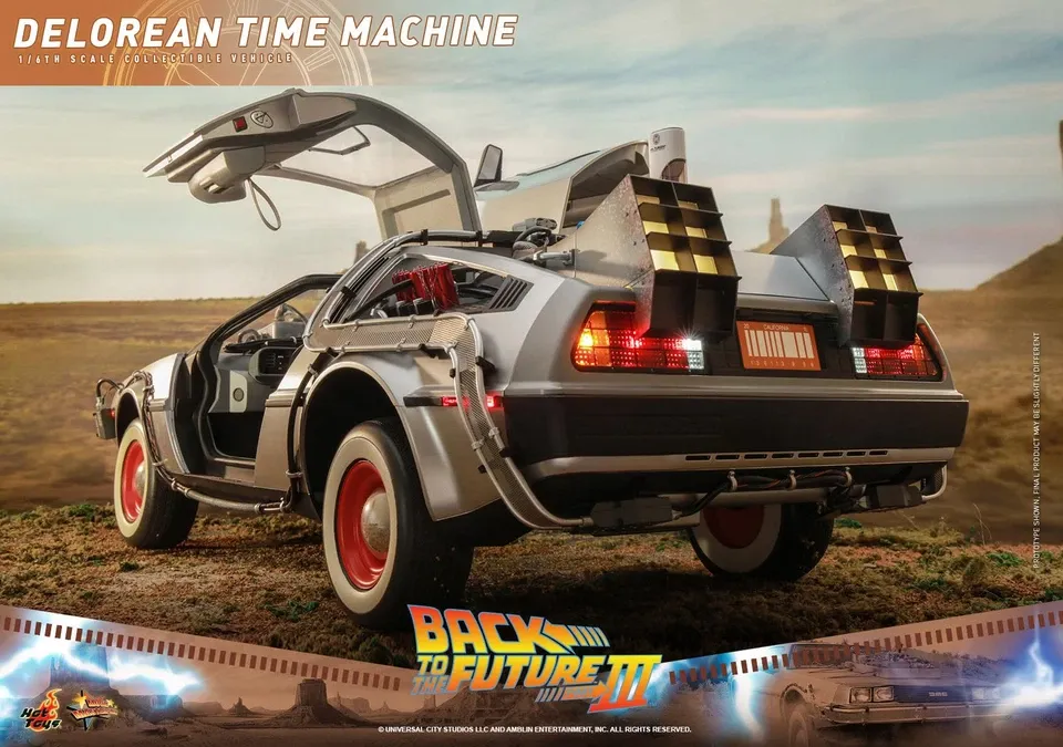 🚘Movie Masterpiece Back to the Future PART3 Delorean Time Machine 1/6 Scale Model
