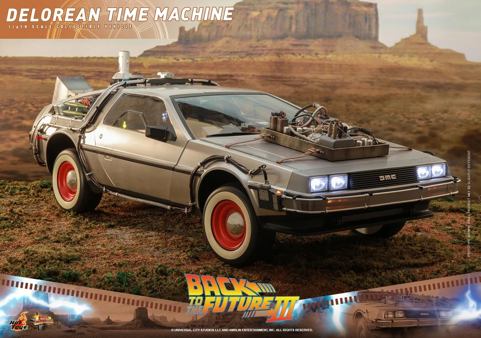 🚘Movie Masterpiece Back to the Future PART3 Delorean Time Machine 1/6 Scale Model