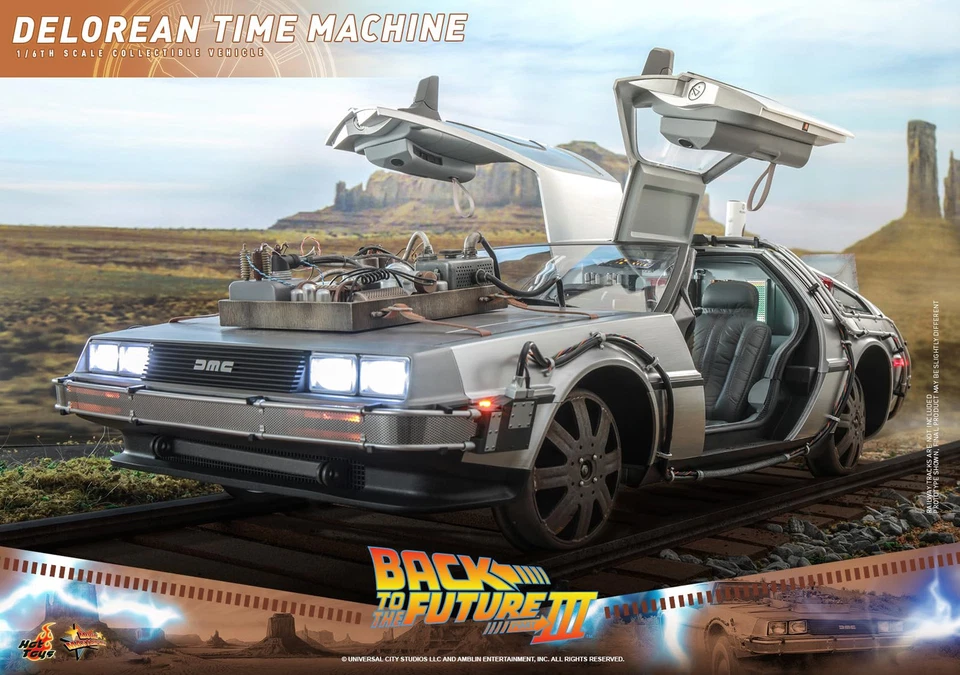 🚘Movie Masterpiece Back to the Future PART3 Delorean Time Machine 1/6 Scale Model