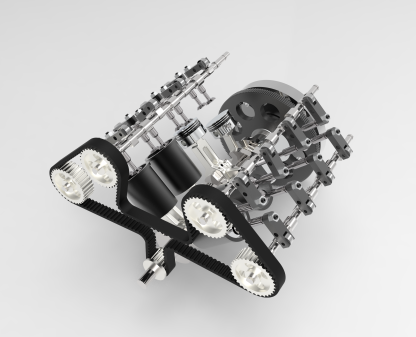 ENJOMOR V8 78CC GS-V8 Working Scale Model Engine Gas DOHC 4 Stroke Water-cooled Pre-Order - stirlingkit