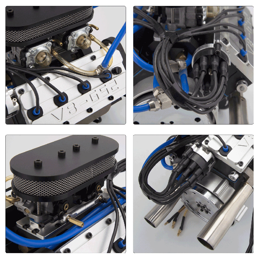 ENJOMOR V8 78CC GS-V8 Working Scale Model Engine Gas DOHC 4 Stroke Water-cooled Pre-Order - stirlingkit