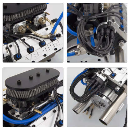 ENJOMOR V8 78CC GS-V8 Working Scale Model Engine Gas DOHC 4 Stroke Water-cooled Pre-Order - stirlingkit