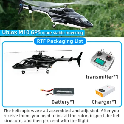 ✈FLYWING FW450L Big Airwolf GPSRC Helicopter 2.4G RC 6CH 450-Class Electric Airplane Model