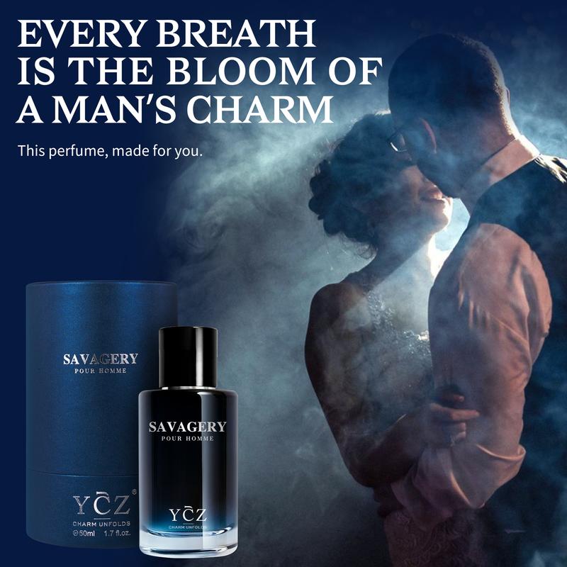 YCZ  Savagery Men's Eau De Parfum New Round Box Packaging,1.7oz(50ml),Long Lasting EDP Men.