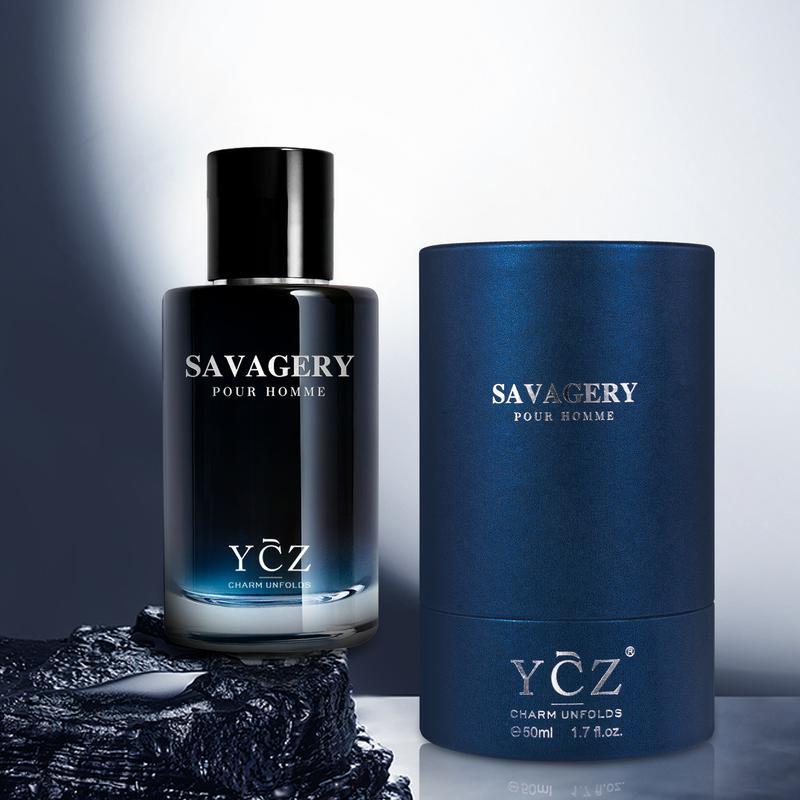 YCZ  Savagery Men's Eau De Parfum New Round Box Packaging,1.7oz(50ml),Long Lasting EDP Men.