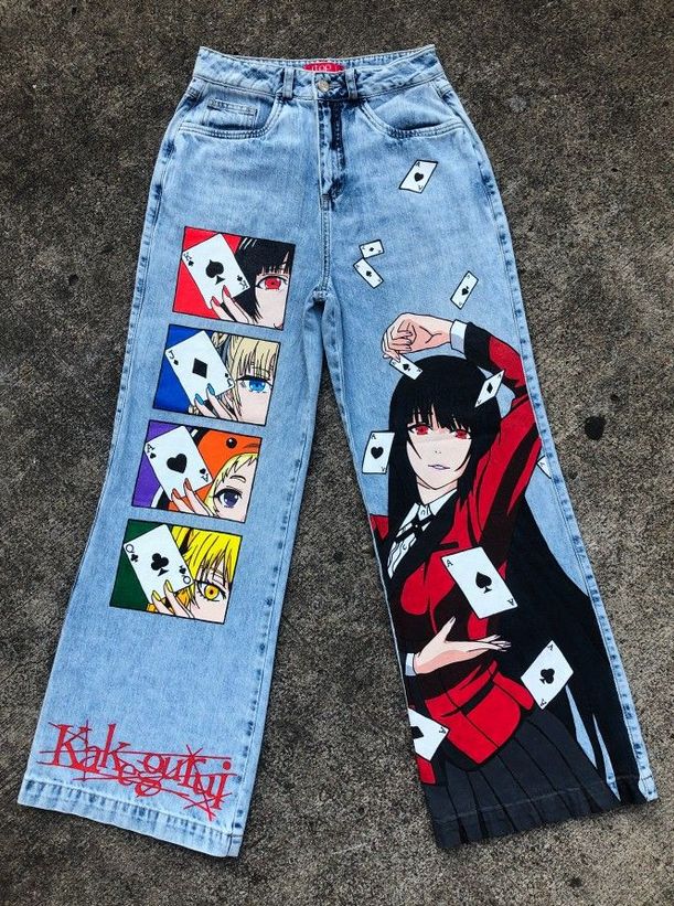 Custom Anime Jeans Graphic Denim Trousers