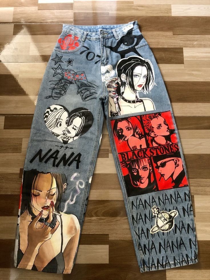 Custom Anime Jeans Graphic Denim Trousers