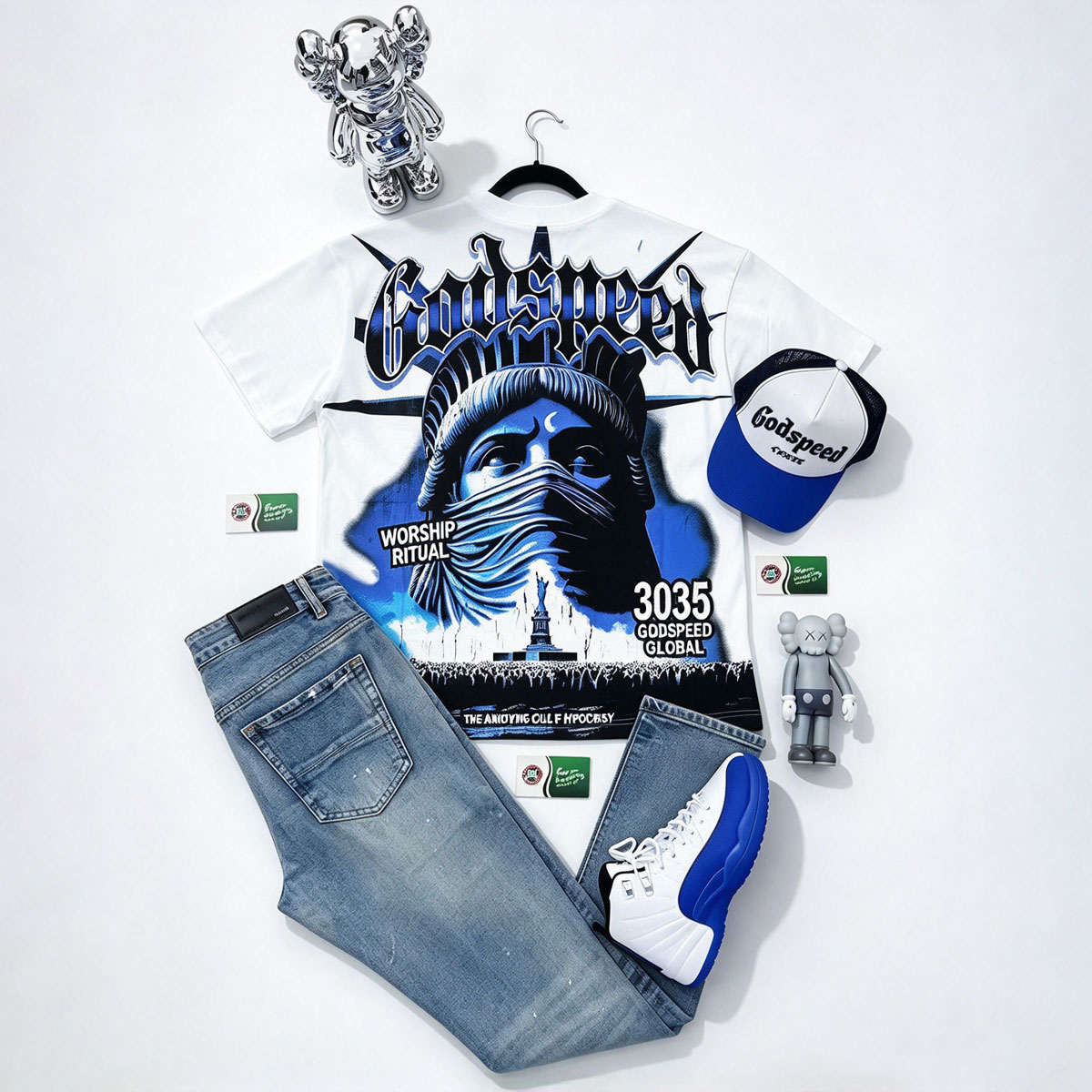 New Limited edition Godspeed T-Shirt Jeans Pants Co-Ord Sets
