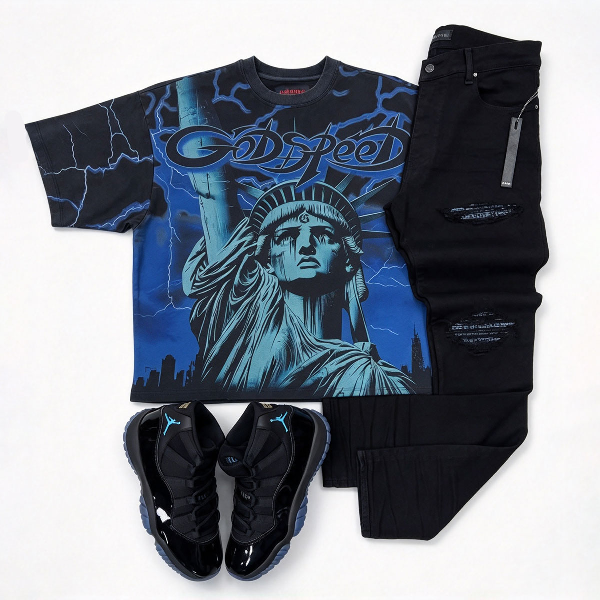 New Limited edition Godspeed T-Shirt Jeans Pants Co-Ord Sets