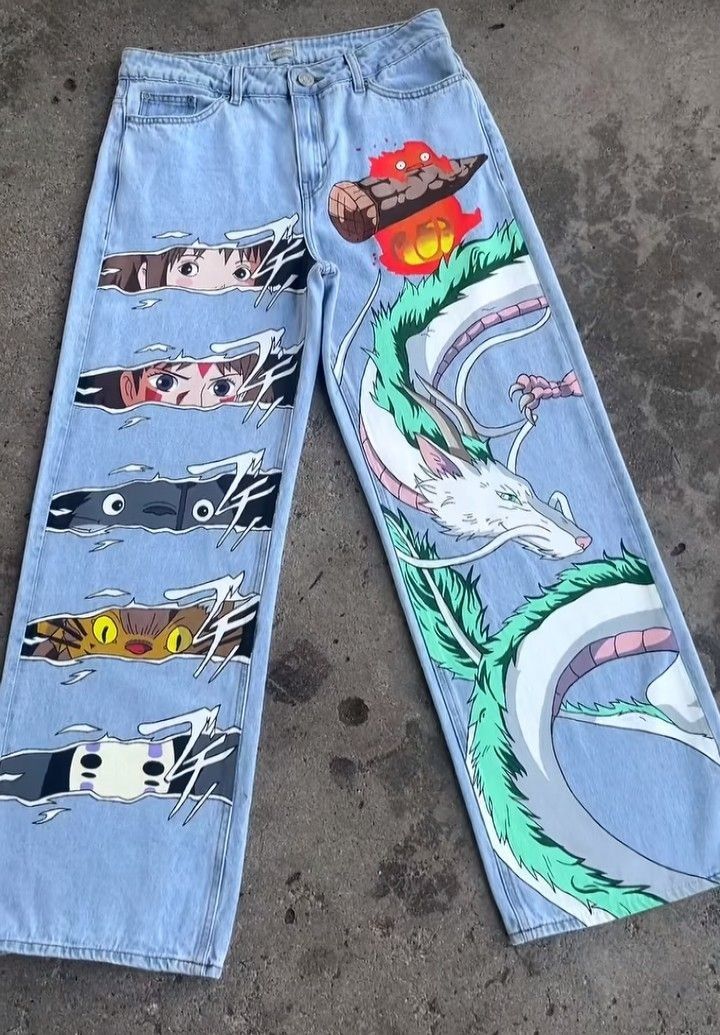 Custom Anime Jeans Graphic Denim Trousers