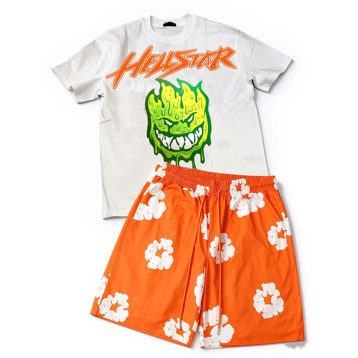 Oversized Everyone New Limited edition Hellstar T-Shirt And Shorts Co-Ord