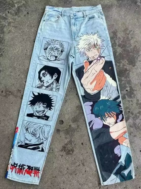 Custom Anime Jeans Graphic Denim Trousers
