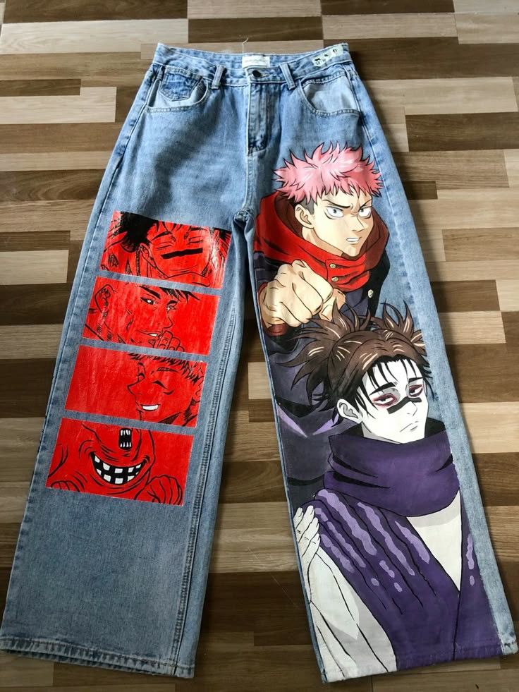 Custom Anime Jeans Graphic Denim Trousers