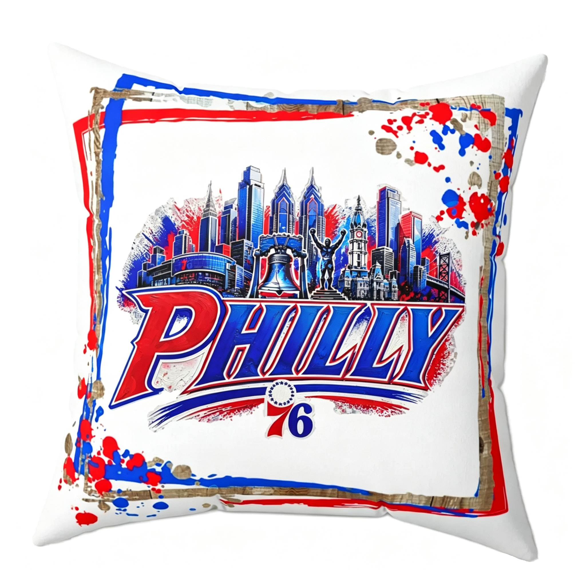LeBron James Sixers Pillow (45×45cm）