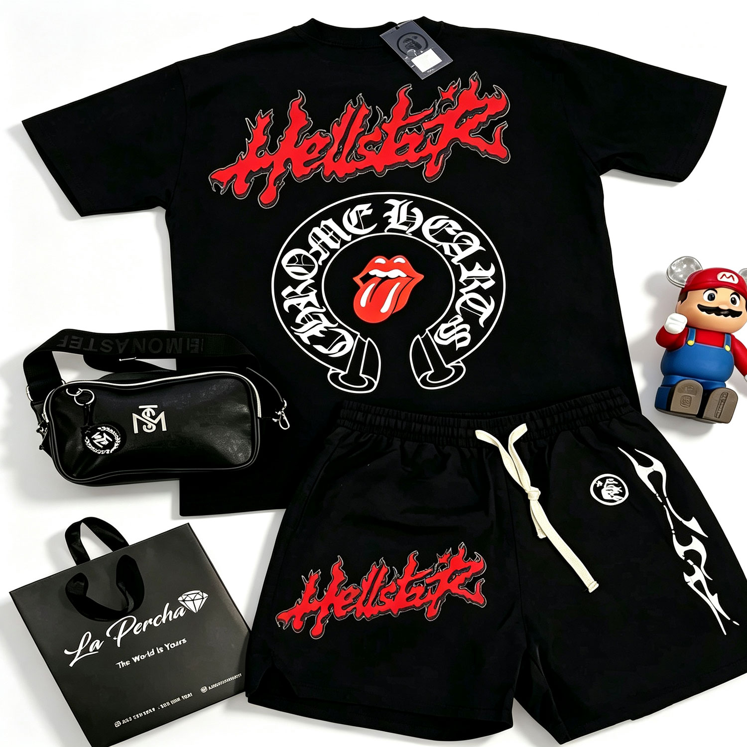 Hellstar T-Shirt And Shorts Co-Ord