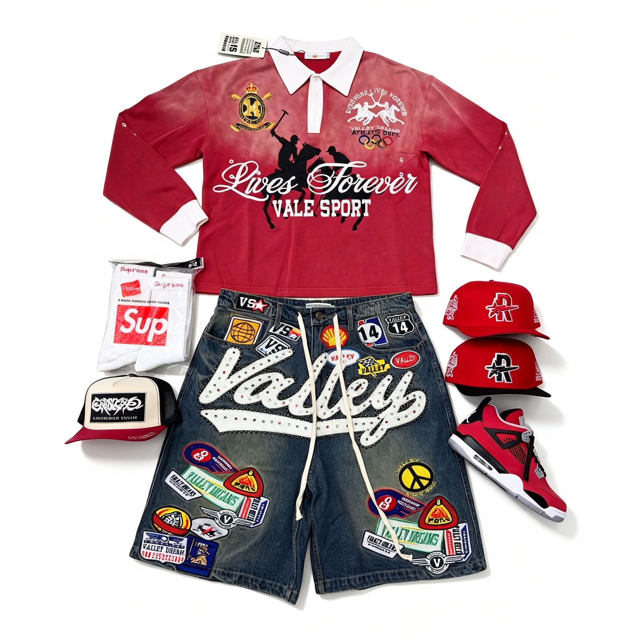Valley Vale Forever Hoodie & Shorts Two-Piece Sets