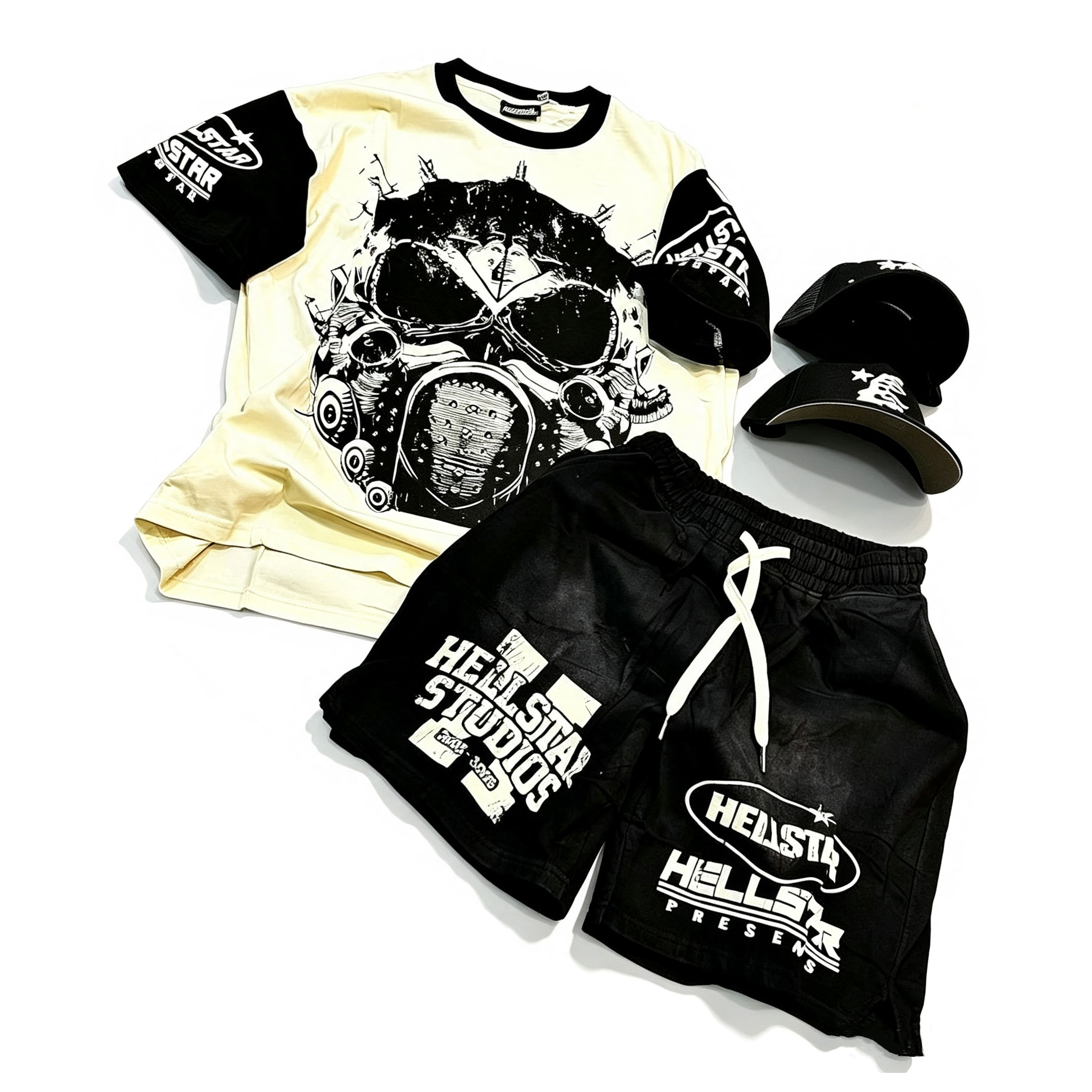 Hellstar T-Shirt And Shorts Co-Ord