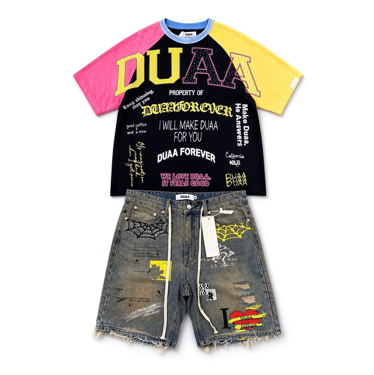 DUAA T-Shirt & Shorts Two-Piece Sets