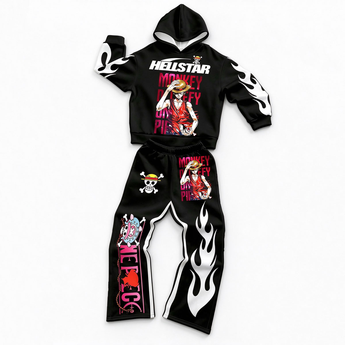One Piece–inspired Hellstar Hoodie Sets 