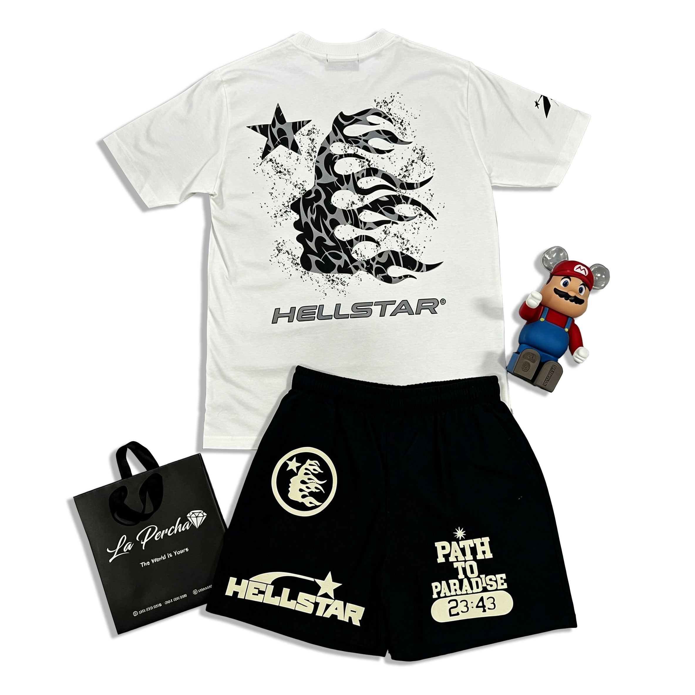 Hellstar Classic Star Portraits T-Shirt And Shorts Co-Ord