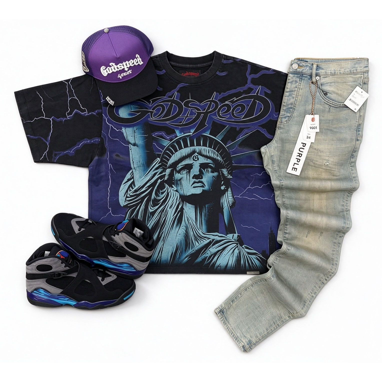 GodSpeed T-Shirt And Jean Pants Co-Ord