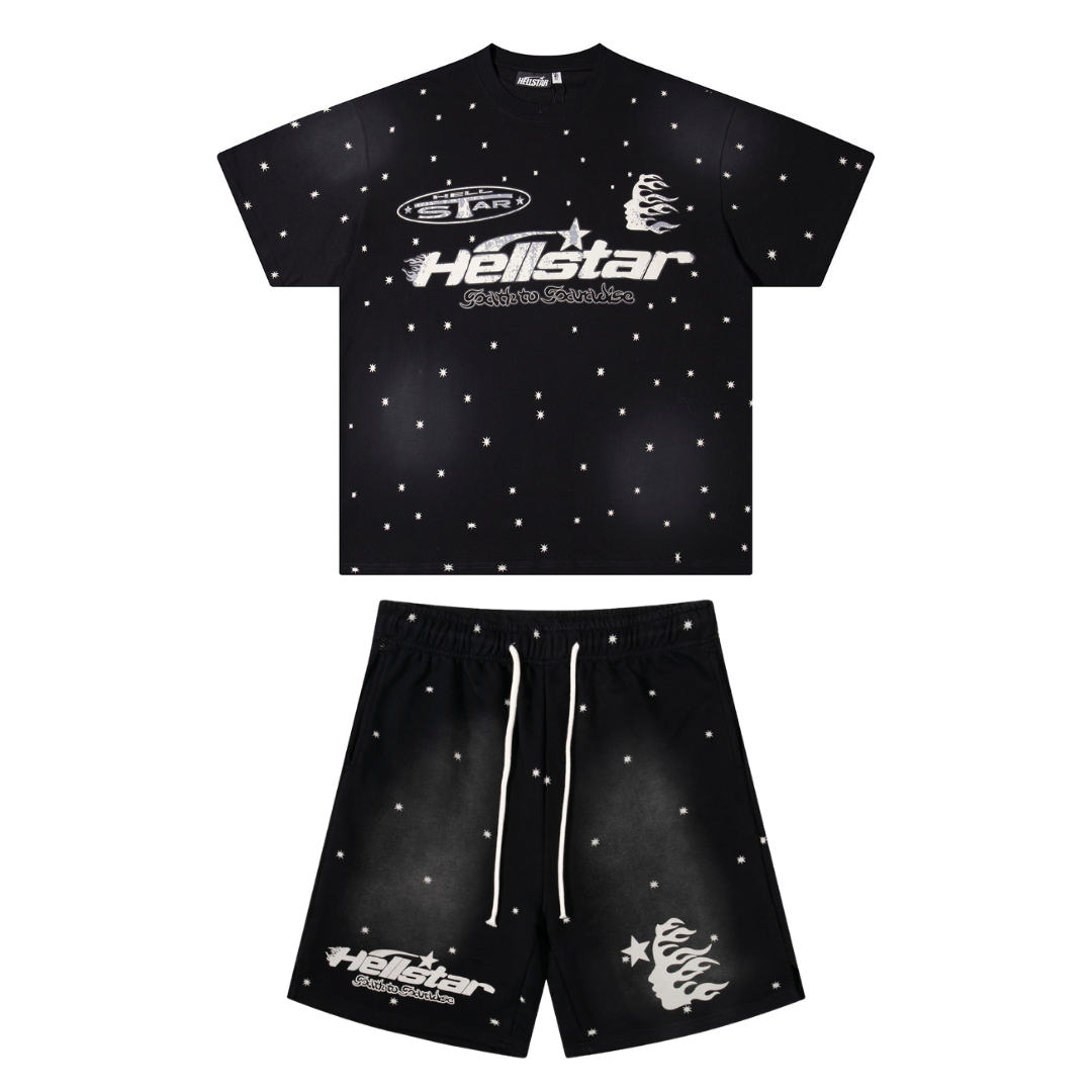 Hellstar T-Shirt And Shorts Co-Ord