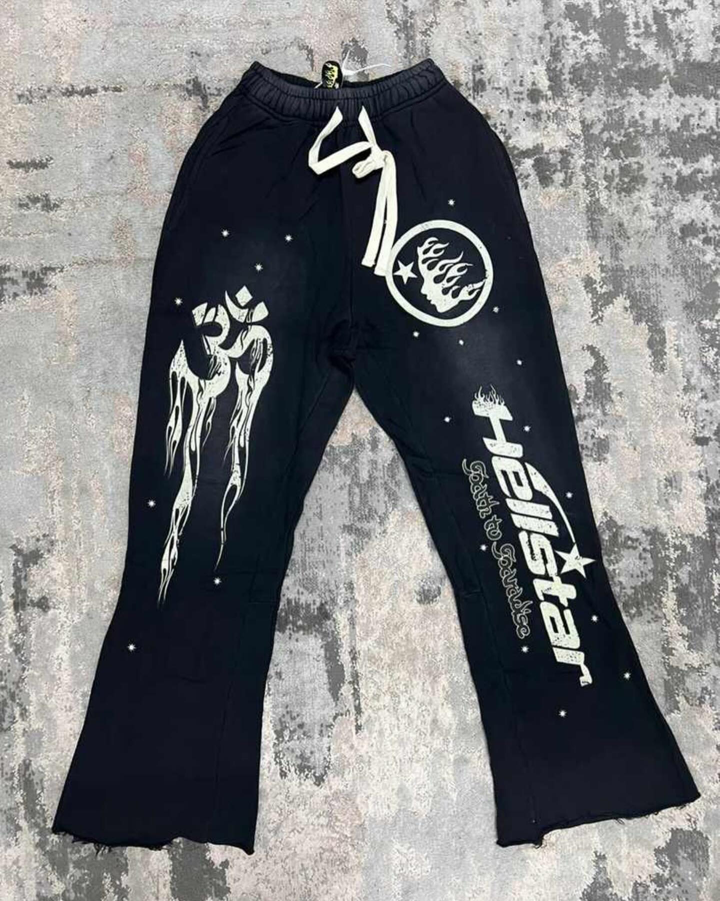 Hellstar Vintage Graffiti Letters Flared Pants