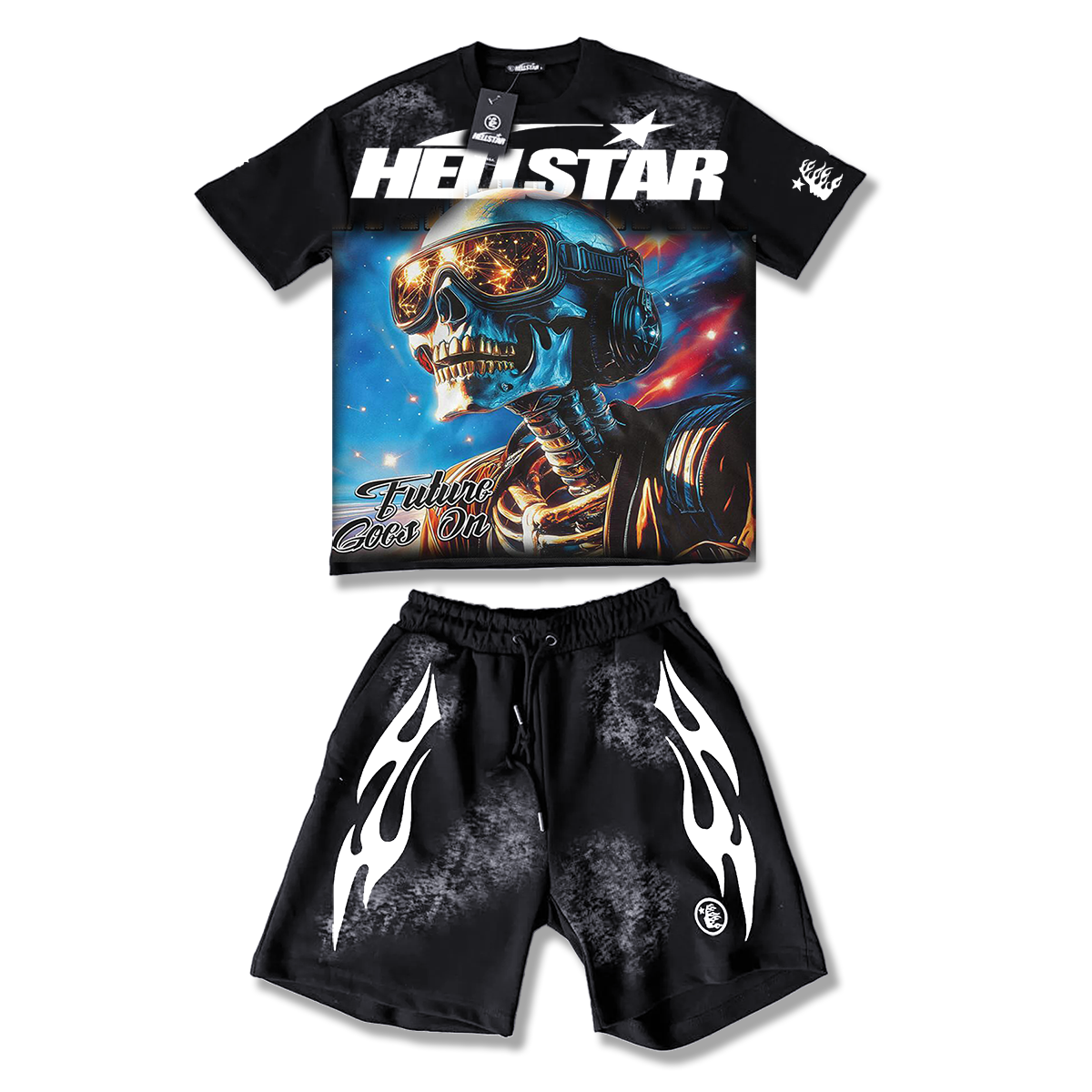 2025 New Limited edition Hellstar T-Shirt And Shorts Co-Ord