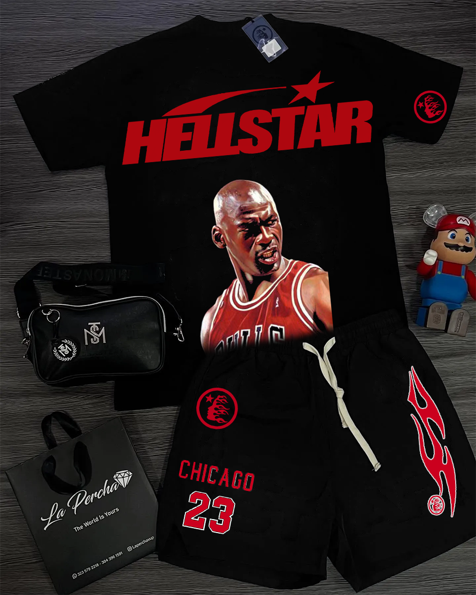 Hellstar T-Shirt And Shorts Co-Ord