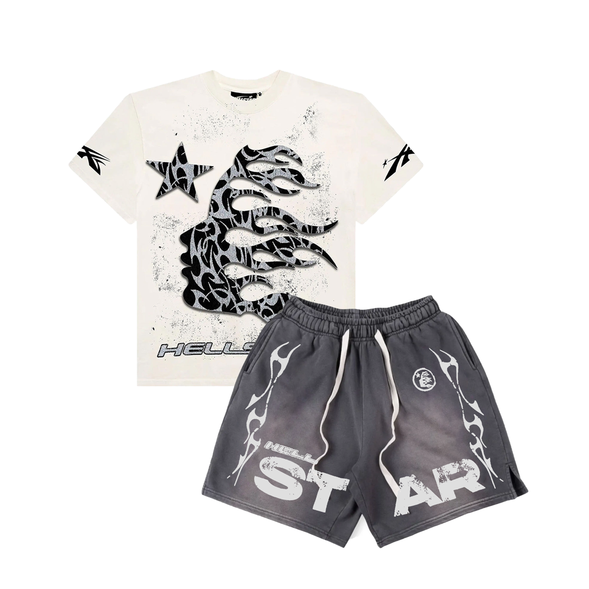 2025 New Limited edition Hellstar T-Shirt And Shorts Co-Ord