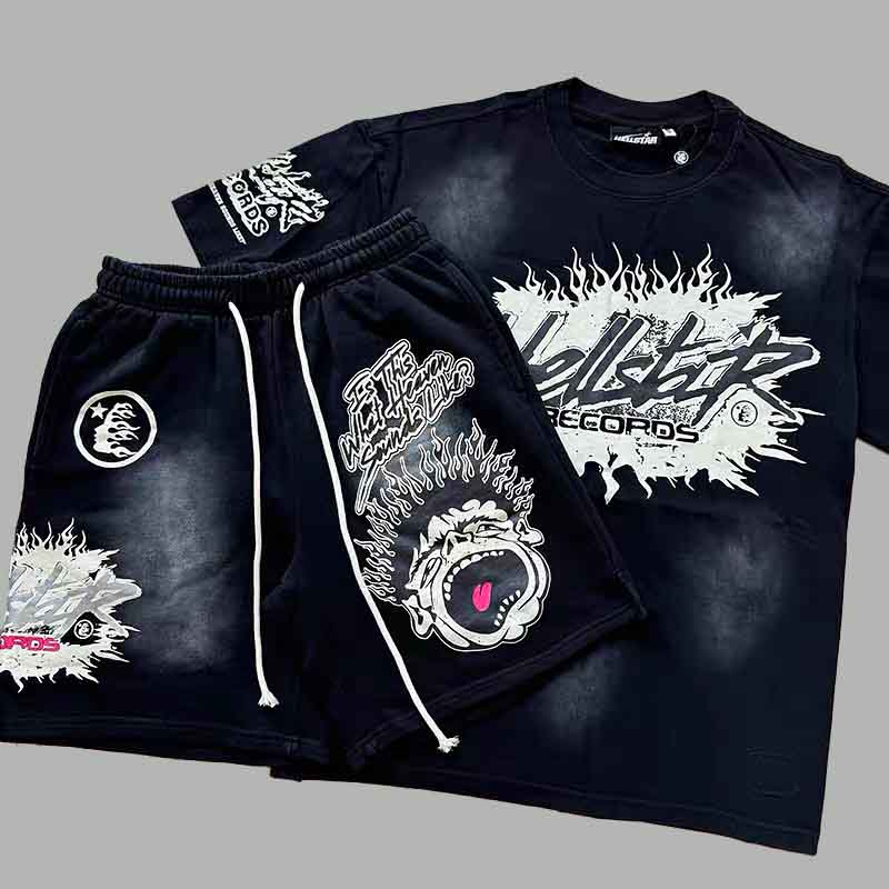 Hellstar T-Shirt And Shorts Co-Ord