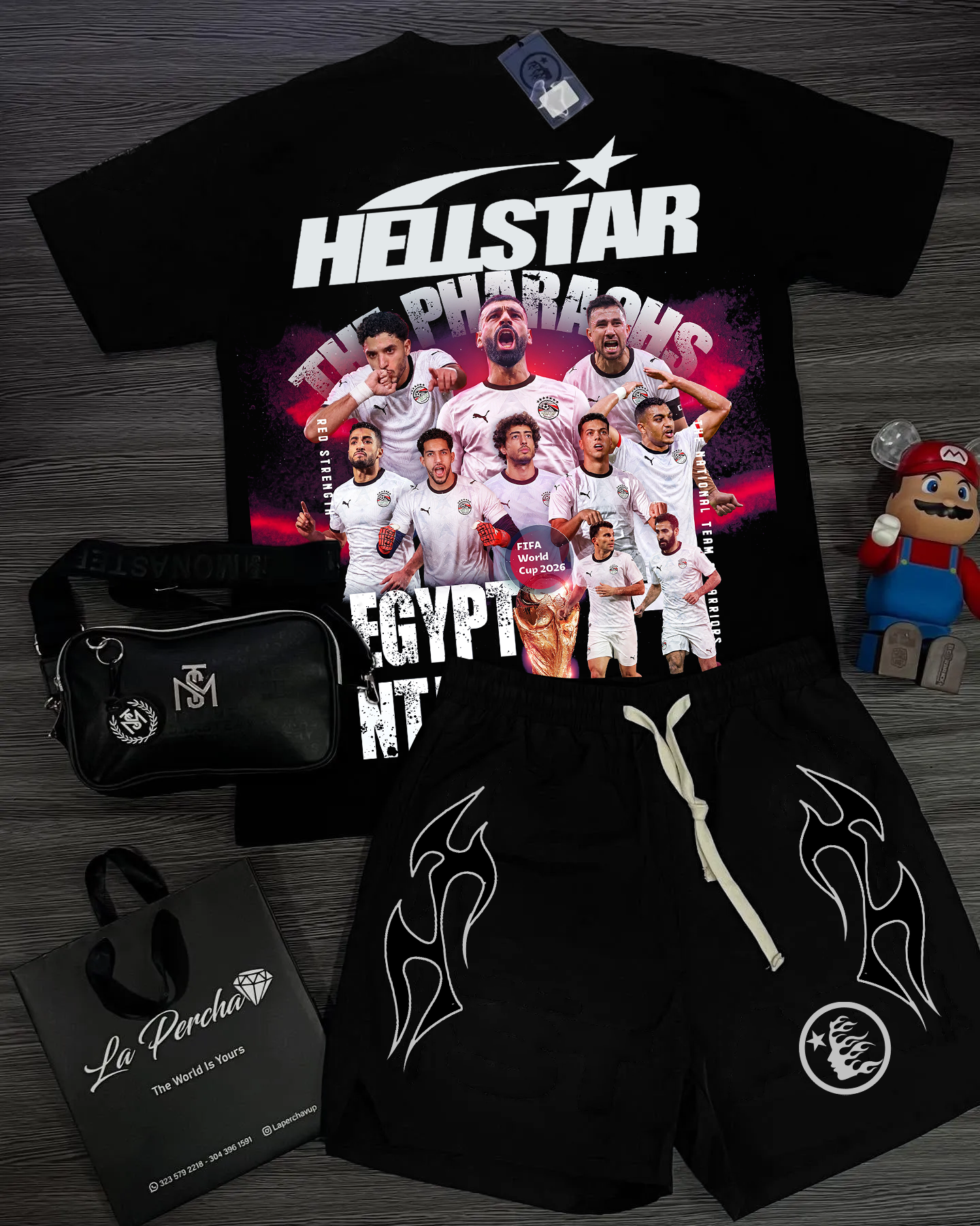 Unisex New Limited edition Hellstar T-Shirt And Shorts Co-Ord