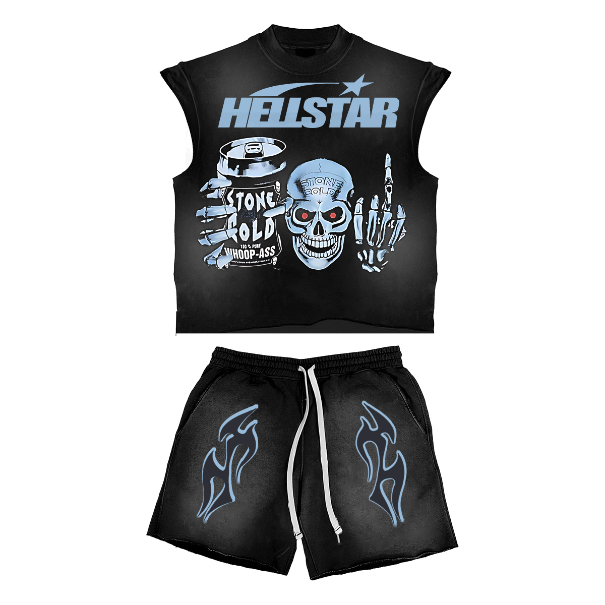 Hellstar Sleeveless Tank Top Shorts Set Two Pieces Set Outfits