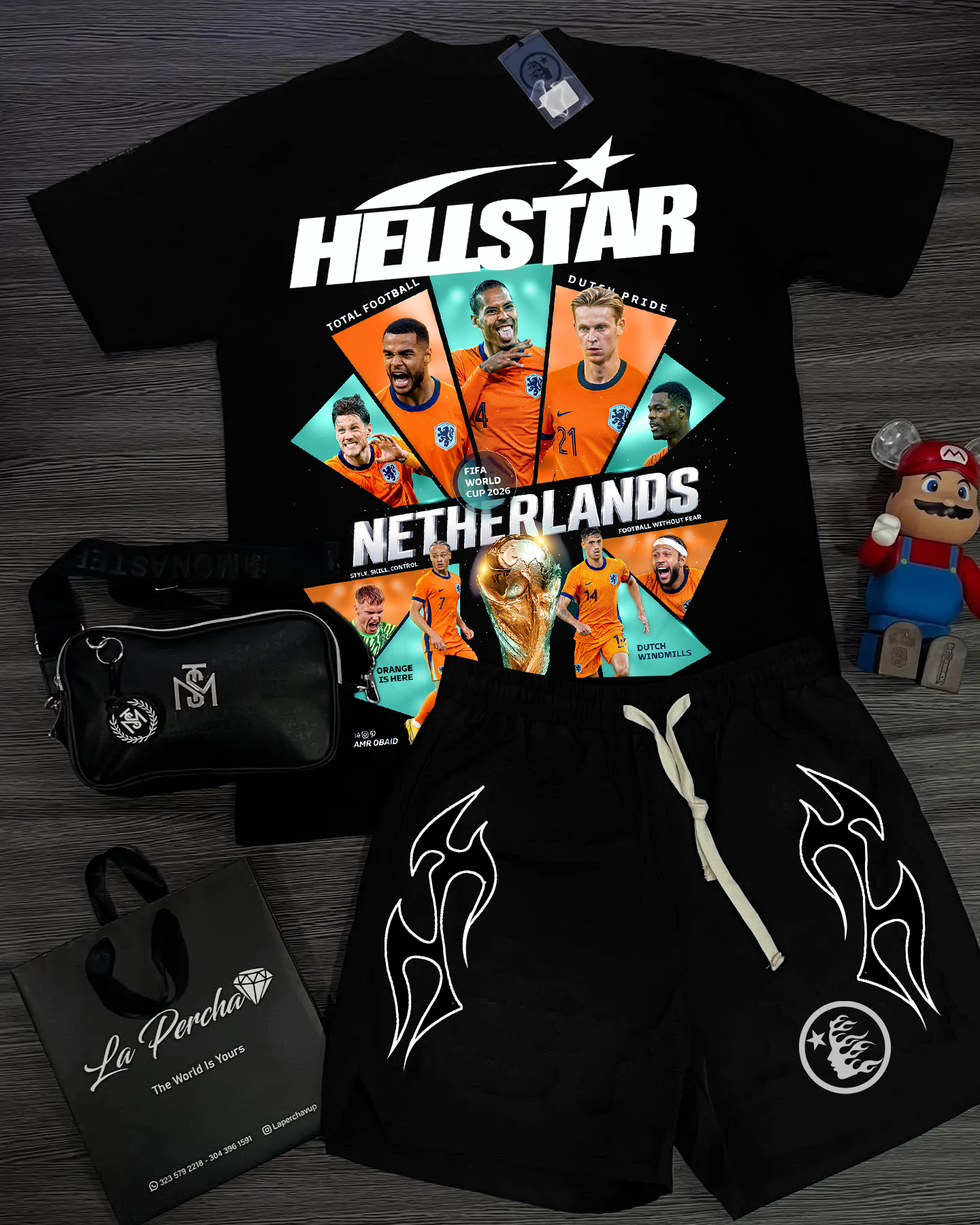 Unisex New Limited edition Hellstar T-Shirt And Shorts Co-Ord