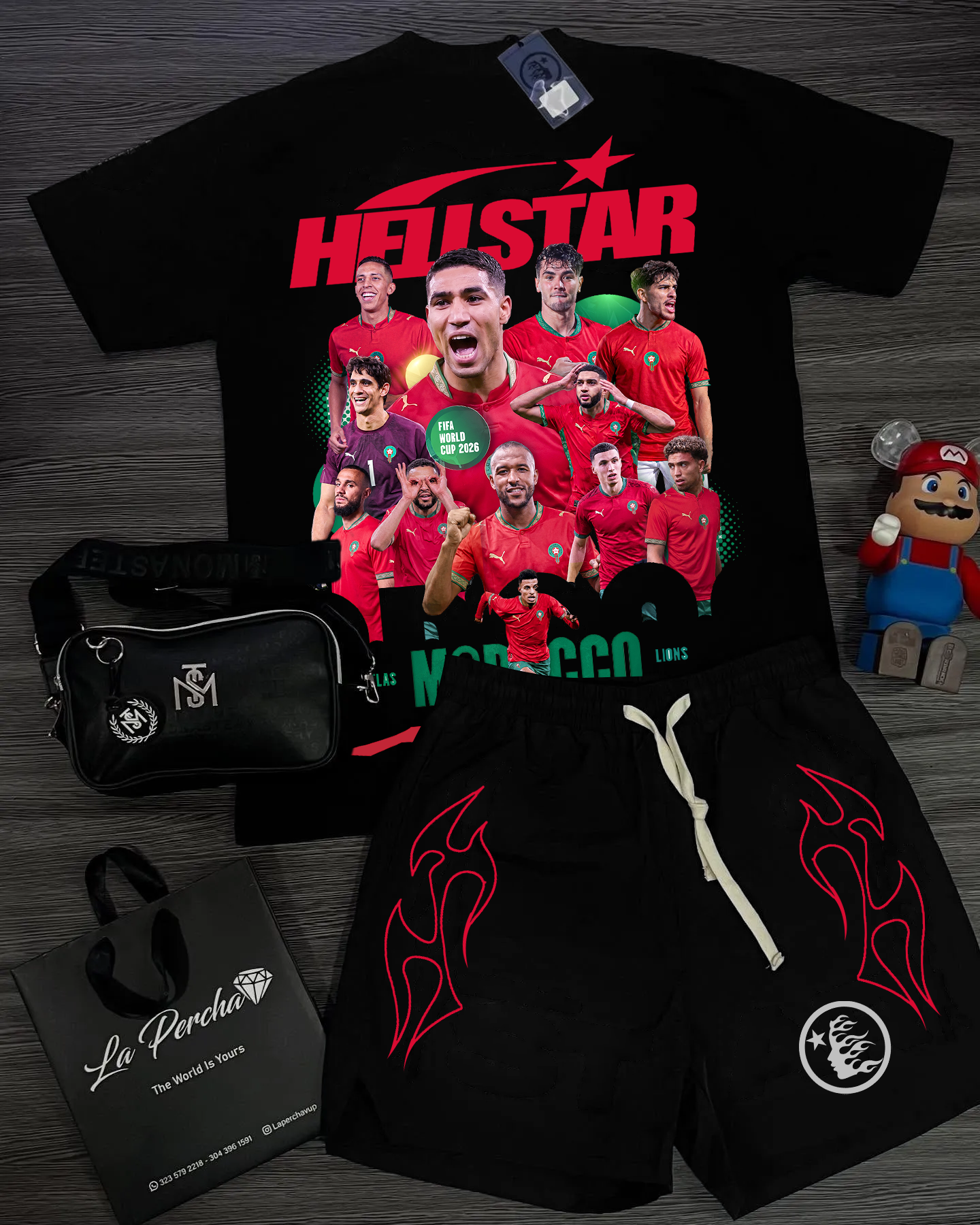Unisex New Limited edition Hellstar T-Shirt And Shorts Co-Ord