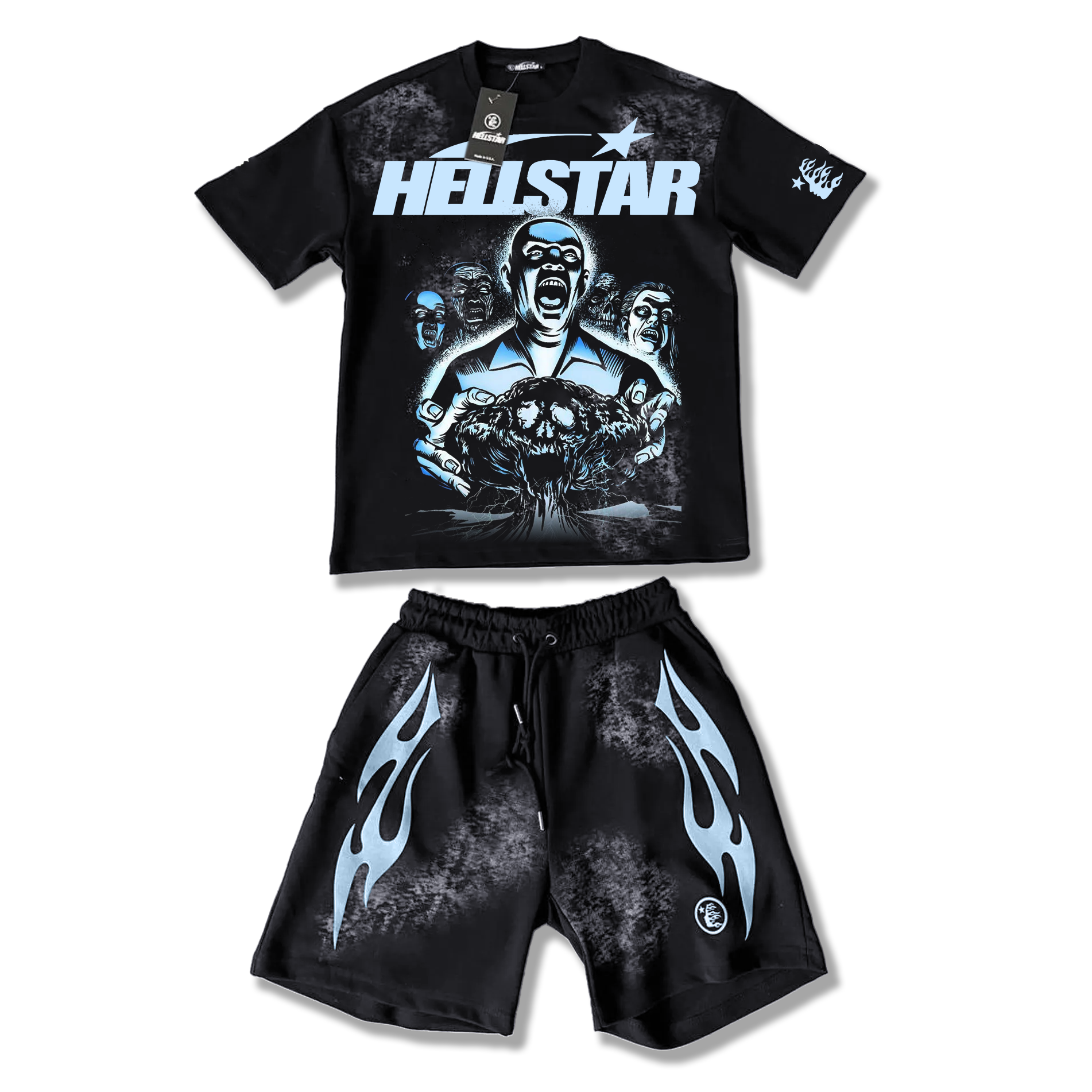 Hellstar T-Shirt And Shorts Co-Ord