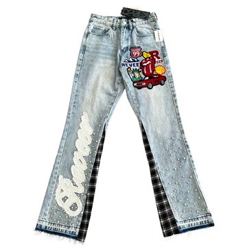 REVEER Vintage Graffiti Letters Flared Pants