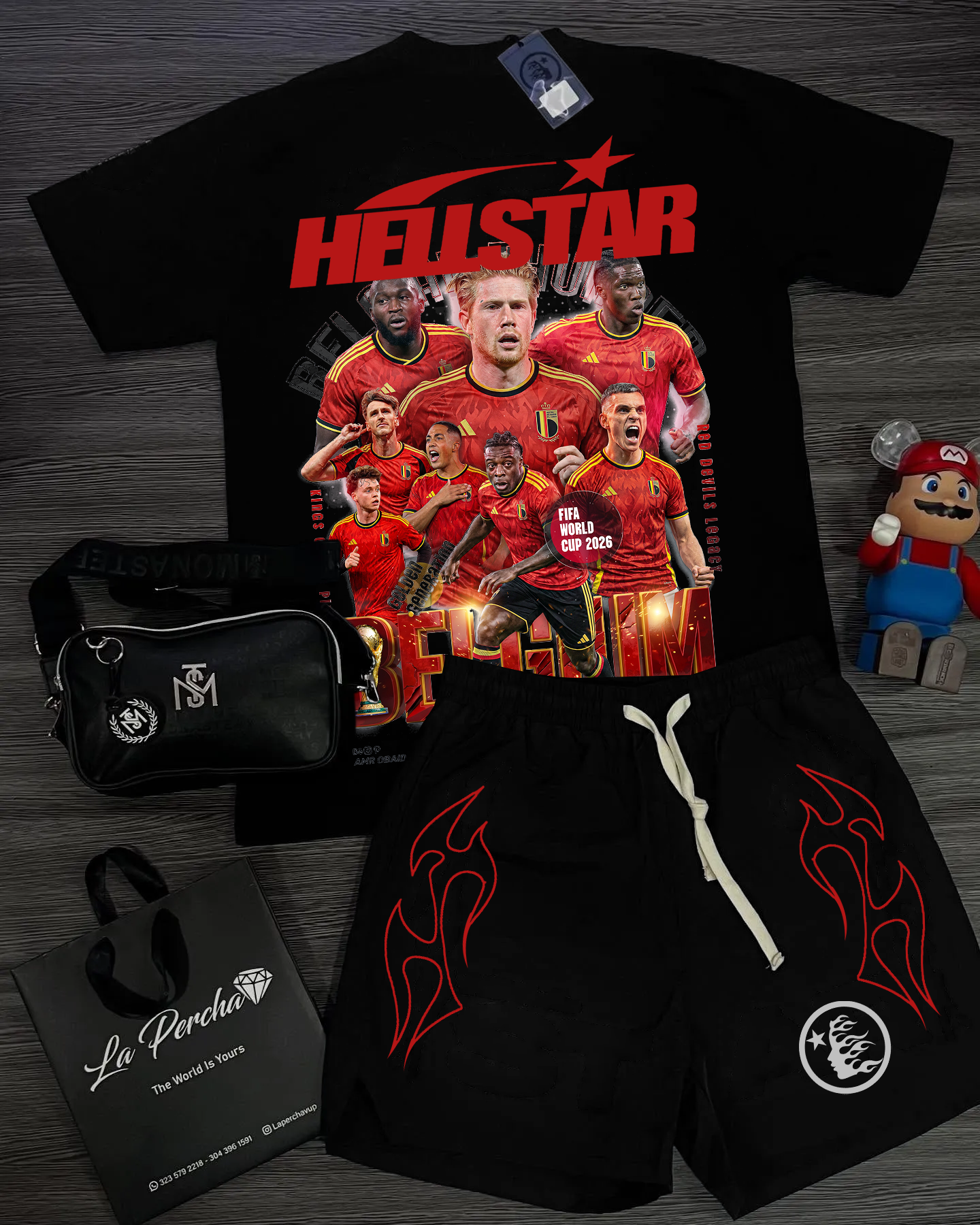 Unisex New Limited edition Hellstar T-Shirt And Shorts Co-Ord