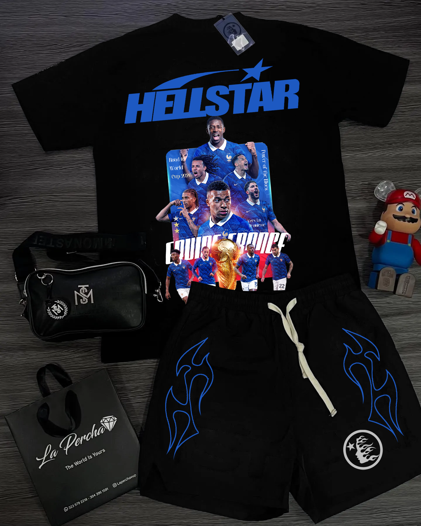 Unisex New Limited edition Hellstar T-Shirt And Shorts Co-Ord