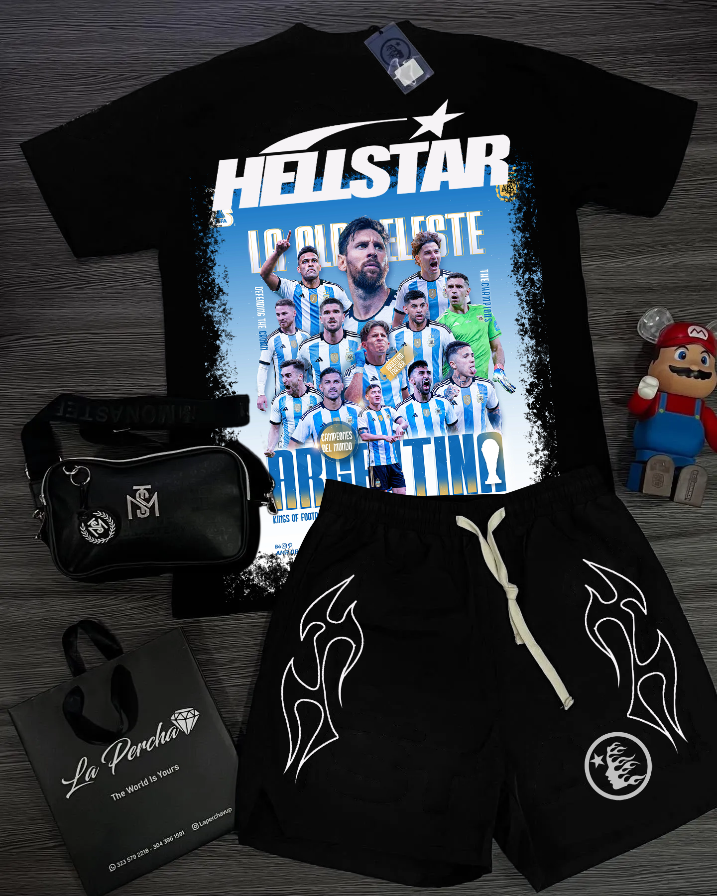Unisex New Limited edition Hellstar T-Shirt And Shorts Co-Ord