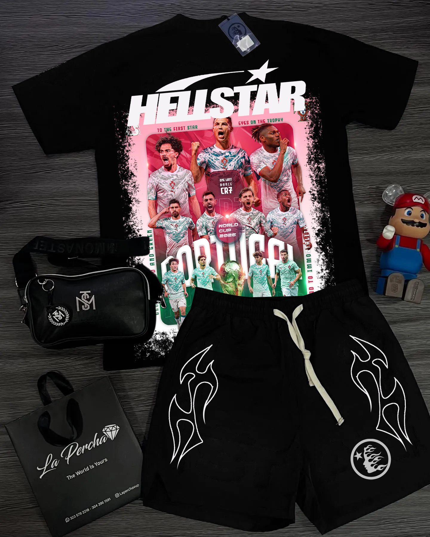 Unisex New Limited edition Hellstar T-Shirt And Shorts Co-Ord