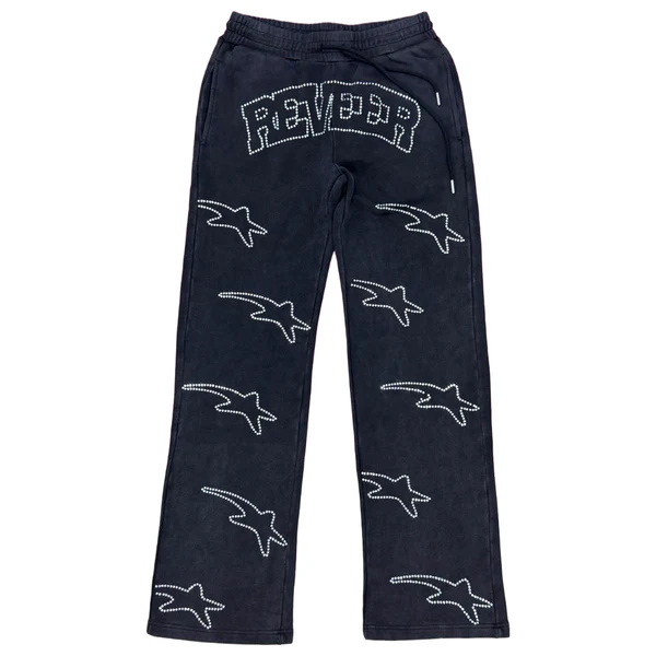 REVEER Vintage Graffiti Letters Flared Pants