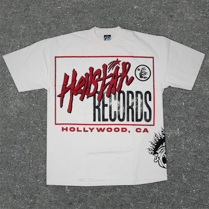 Hellstar Studios Records Tour Cream Cotton Short Sleeve T-Shirt