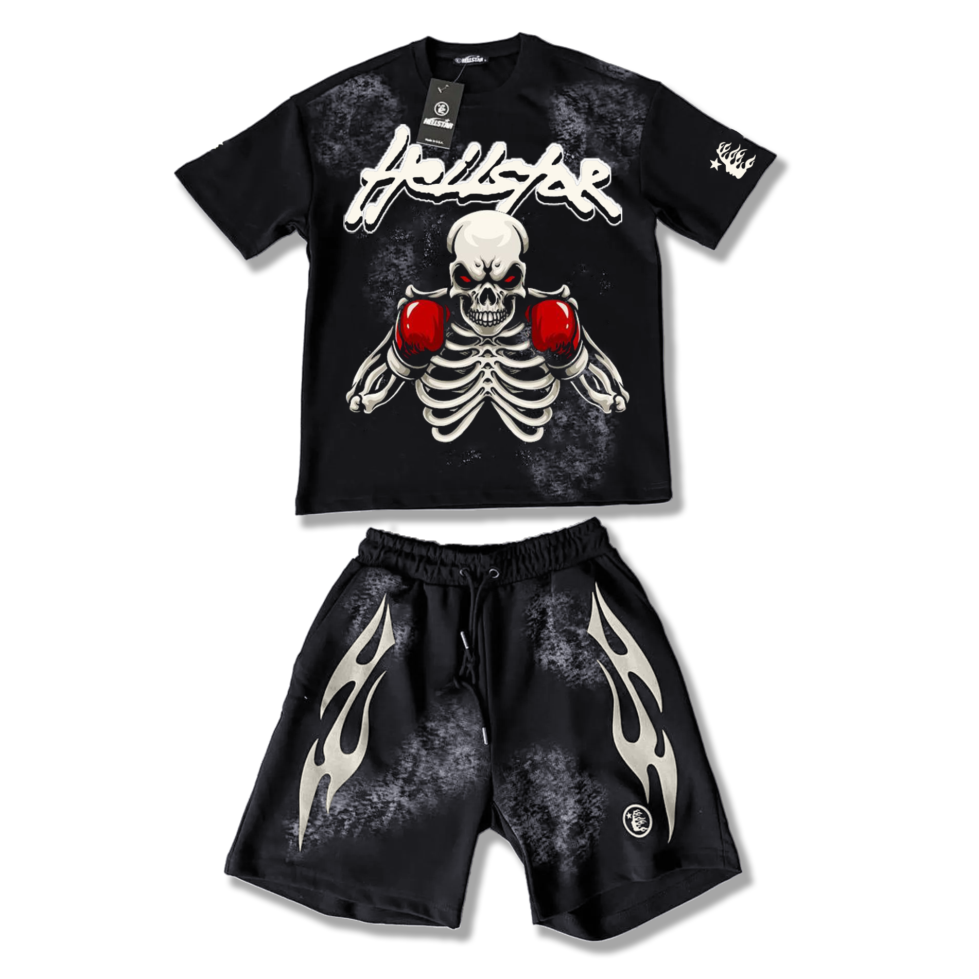 Hellstar T-Shirt And Shorts Co-Ord